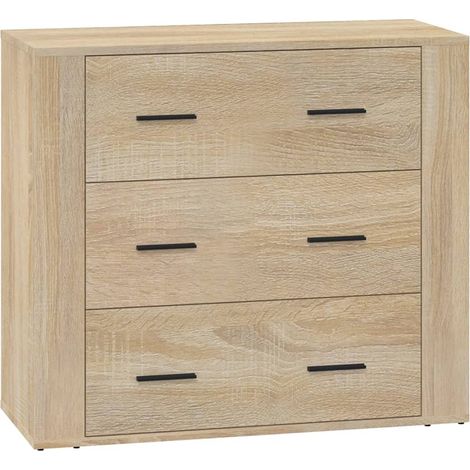 Sideboard Sonoma Oak 80x33x70 cm Engineered Wood vidaXL