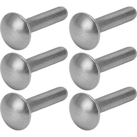 30 Stück M8x1,25 Schrauben, A2 Edelstahl, Vierkant-Grobgewinde, Schlossschrauben DIN603M8x40 (1/5)