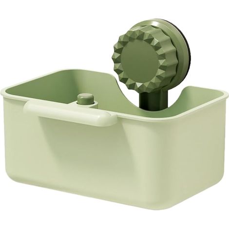 Panier de vidange rotatif à ventouse pour évier (vert) (1/5)