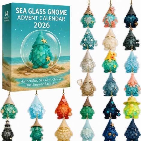Irovami Calendrier Avent gnomes – 24 jours, acrylique, plage (1/5)