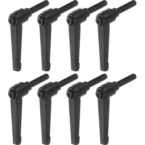 8pcs Réglable Serrage Levier Poignées M8 x 32mm Noir (1/5)