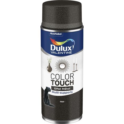 Peinture Aérosol Color Touch - Effet Métal Noir Métallisé 400 ml - Dulux Valentine