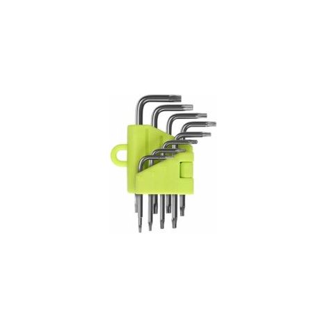 Clés Torx Coudée, Kit de 8 Pièces Clés Allen, Tournevis Etoile T5 T6 T7 T8 T9 T10 T15 T20, Ensembles de Clés Outillage à Main Hexagonales