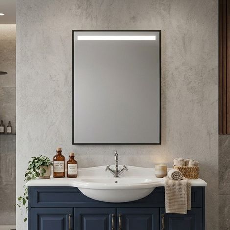 60X80 Led-Spiegel Mit Hintergrundbeleuchtung Und Pvc-Rahmen