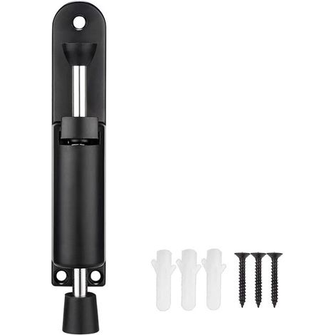 Arrêt Porte En InoxydableButée Butoir Avec Vis PorteNoir1pc 3pcs Acier Inoxydable Alliage De Zinc Caoutchouc Noir (1/5)