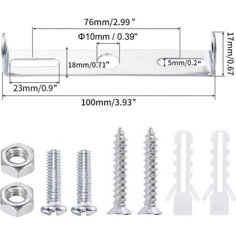 4-teiliges Deckenleuchten-Montageset mit Aufhängeplatte für 100-mm-Deckenleuchten, geeignet für Heim- und Bürodeckenleuchten (1/4)