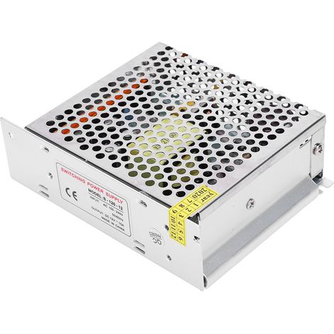 Xiuganpo Adaptateur de Barre Lumineuse LED à Haute Isolation, Pilote D'alimentation DC12V, pour Automatisation Industrielle en Aluminium (S-120-12 (12V/10A/120W) AC100-240V)