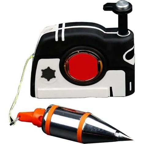 Magnetic Plumb Line, 11oz (310g) Magnetic Plumb Line with 3m Self-Rewinding Cord, for Construction Work, Carpentry, Wall Building (1/5)