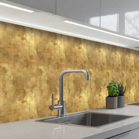 SALPICADEROS DE COCINA Industrial - Textura - Oro 400x60