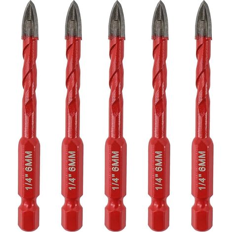 Fliesenbohrer Hartmetall 6mm 5 6mm5 Schnellwechsel-Sechskantschaft (1/5)