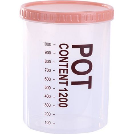 Bocaux de Rangement Plastique Transparents Empilables, Couvercle Rotatif Étanche Grande Capacité, Couleur Aléatoire (1/5)