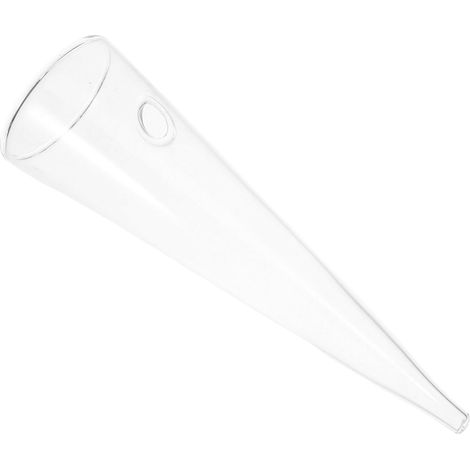 Vase suspendu en verre brillant de forme conique, idéal pour l'été (1/5)