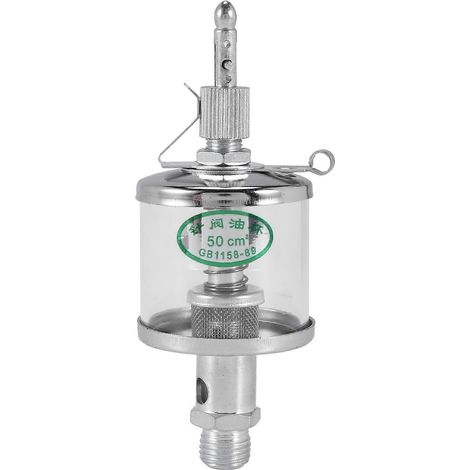 Lubrificateur d'huile pour moteurs de 50 ml, à alimentation goutte à goutte, transparent et argenté (1/5)