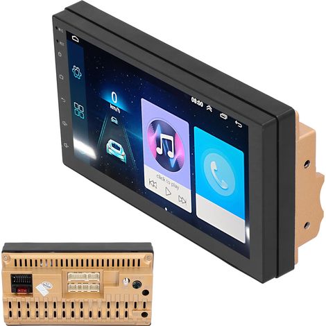 GPS de voiture 7 pouces pour Android avec Bluetooth, Wi-Fi et lecteur audio/vidéo stéréo avec caméra, universel, 1+16 Go (1/5)