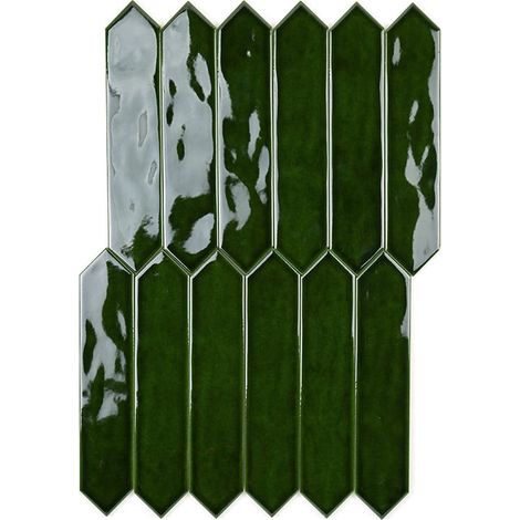 Carrelage Mur Ceramic Connection Green Brillante 5x25 cm