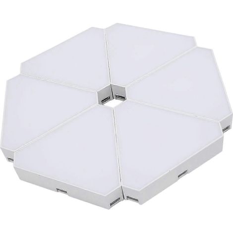 25-26 6 Ensembles de Lumière LED Triangle Triple Méthode de Contrôle USB Synchronisation Musique RGB Applique Murale Triangle (1/4)
