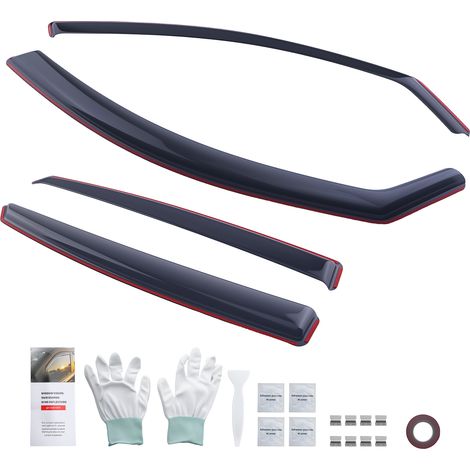 4 Door Rain Visor Wind Deflectors for Audi A6 C6 2004-2011 Saloon Acrylic (1/5)