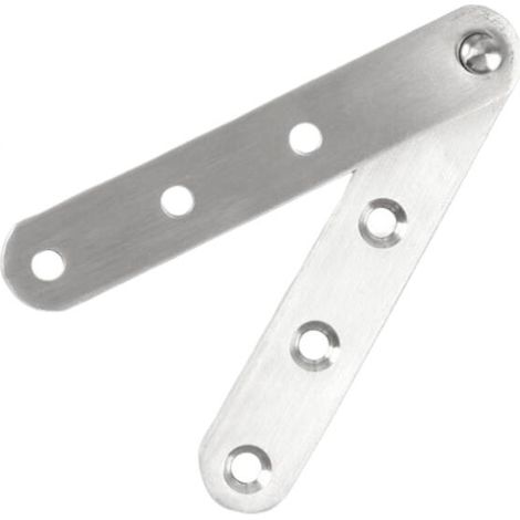 Juego de 4 bisagras pivotantes de acero inoxidable para puertas de cajones y ventanas, así como para puertas de armarios (6 x 1,1 cm). (1/5)