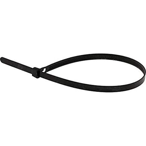 Zenitech - Set Di 50 Fascette Riutilizzabili 7,6x250mm - Design In Plastica Solida Per Durabilità - Grilletto Integrato Per Rimozione Facile - Riduzione Dei Rifiuti - Nero