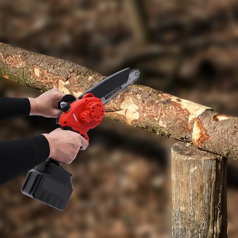 Brushless Mini Chainsaw 8 inch Electric Cordless Chainsaw with 4.5AH Battery Powered and Fast Charger Included,Auto-Oil System Portable Chainsaw for Wood Cutting Garden Pruning (1/5)
