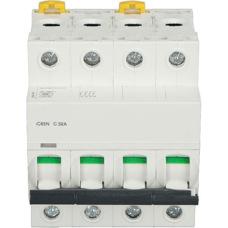 Modularer 4P 32A Leitungsschutzschalter, DIN-Schiene, Niederspannung AC 400V, elektrischer Schutz für Hausverteiler und Haushaltsgeräte. (1/5)
