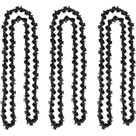 Lot de 3 Chaîne de tronçonneuse de 50 cm 0.325" 1,5 mm 76 maillons d'entraînement - compatible avec Timberpro 62CC, Hyundai et autres