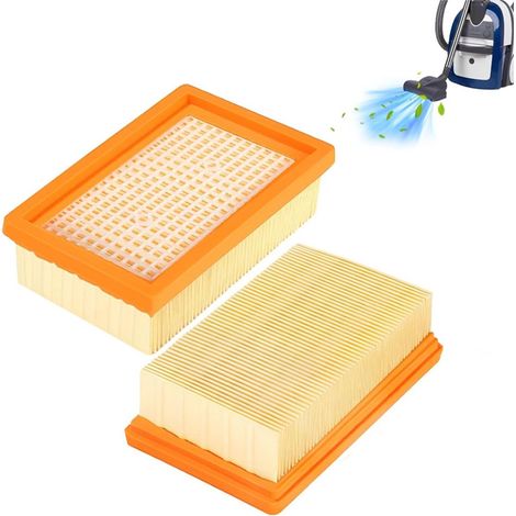 filtres plats pour Kärcher WD4, WD5, WD6, MV4, MV5 et MV6 - Filtres plats à plis - Filtres pour aspirateurs - Kärcher 2.863-005.0 - Filtres à cartouche - Remplace les Filtres d'origine (1/5)
