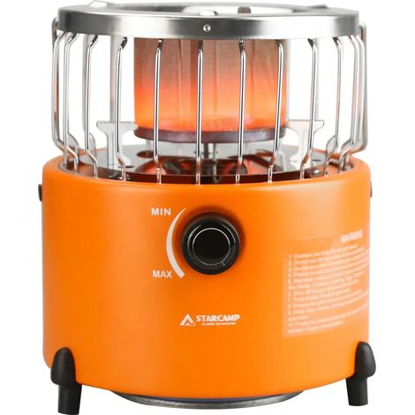 Réchaud et chauffage à gaz portable StarCamp pour le camping en extérieur 2 en 1 (1/4)
