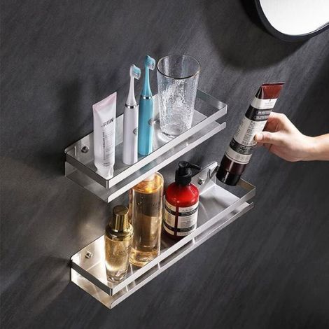 Etagere Douche - Acier Inoxydable SUS304 - Sans Percage - Pour Salle De Bain Cuisine - 30 X 10 X 8,5 Cm - 1 Unite (1/5)