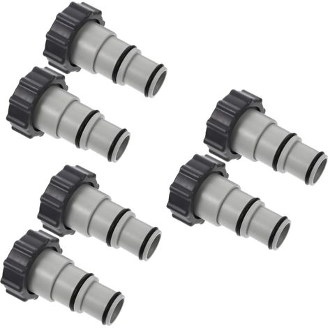 6PCS Adaptateur Piscine, Remplacement Adaptateur de Tuyau Série Intex A avec Filetage, Tuyau de Diamètre 1,5" et 1,25", Adaptateur de Pompe pour Kits de Piscine