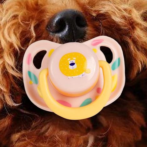 Tétine rose pour petit chien, jouet de dentition durable et apaisant pour chiot, jouet à mâcher doux pour stimulation quotidienne (1/5)