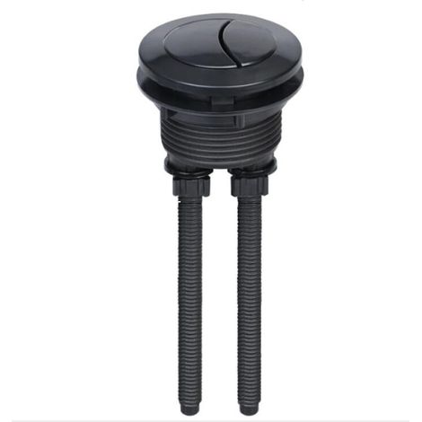 Bouton de chasse d'eau noir, bouton de chasse d'eau de remplacement de 38 mm, bouton rond double chasse pour la réparation du réservoir d'eau de la salle de bain (1/5)