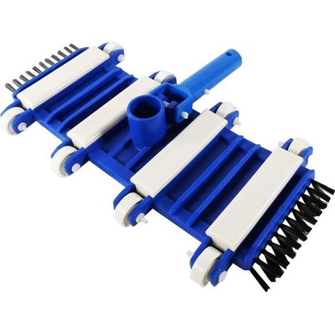 Brosse aspirateur de Fond de Piscine - Aspirateur de Fond à 8 Roues avec brosses latérales (1/4)