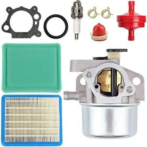 Lot de 2 kits carburateur complet avec filtre à air, joint et bougie compatible avec moteurs Briggs & Stratton 675, 675EX et 725EX. (1/5)