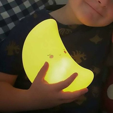Cute Night Light for Kids Baby Led Nursery Bedside Lamp Led Bedside Sleep Mood Night Light Dinosaur Unicorn Bear Toy Gift for Kids Toddler - Moon (1/5)
