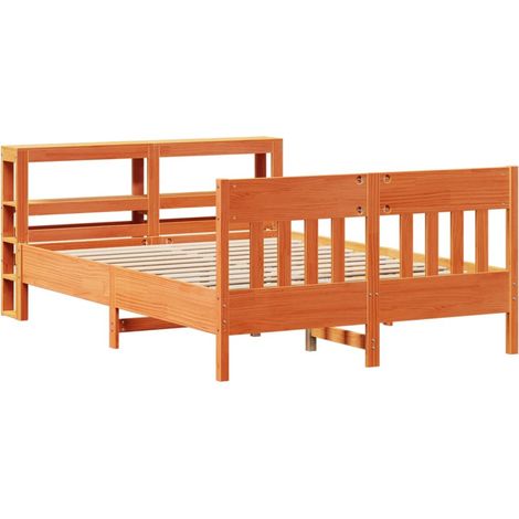 Maison Exclusive - Letto senza Materasso Marrone Cera 135x190 cm in Legno di Pino
