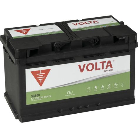 Batería de Coche Start Stop AGM 80 Ah 800 A EN Volta SG800D (1/3)
