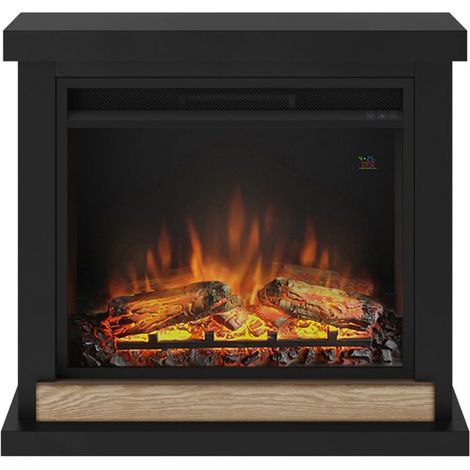 Cheminée électrique décorative Hagen noir profond – Puissance 1500W – Capacité de chauffage 37 m² – Technologie Nichrome Heater Blower – Tagu (1/5)