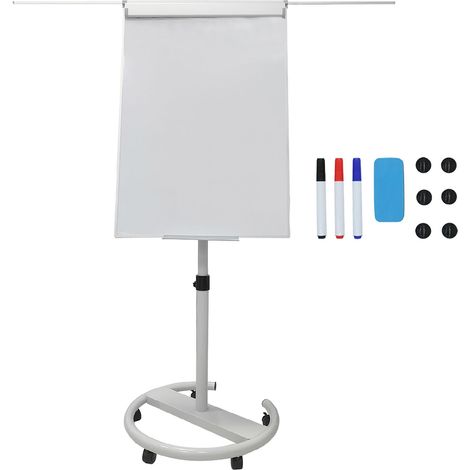 Lavagna a fogli mobili, 100x70 cm, mobile con braccioli laterali