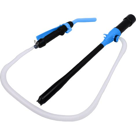 Pompe à siphon transfert portable sur batterie pour carburant diesel eau débit 2,2 GPM réglable polyvalente avec filtre bleue PP (1/5)