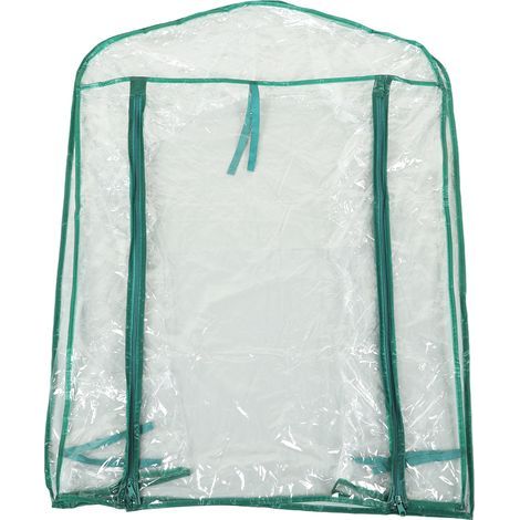Replacement cover for greenhouse, transparent PVC, 69x49x92cm, mini plant for 2-tier shelves (1/5)