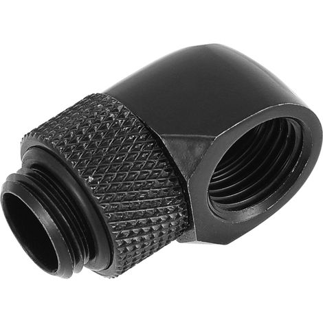 1 Raccord coudé 90 degrés, filetage G1/4, connecteur rotatif, chromé, refroidissement liquide PC (1/5)