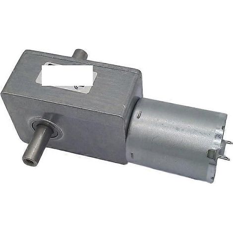 Moteur à engrenages à vis sans fin autobloquant JGY370S 24 V, 10 tr/min, double arbre, couple compact pour la robotique (1/5)