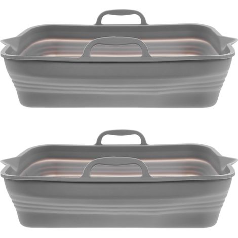 jojofuny Plaques de Cuisson Pliables en Silicone 2pcs Poignées, Tapis pour Friteuse à Air, Économiseurs D'espace pour Pique-niques en Plein Air et Voyages'-'- (1/5)