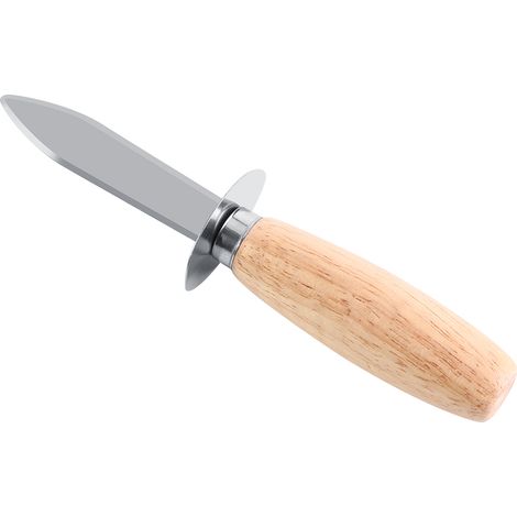 1 Couteau à huîtres, acier inoxydable, manche en bois, ouvre-coquillages, cuisine(Troisième trimestre : septembre) (1/5)