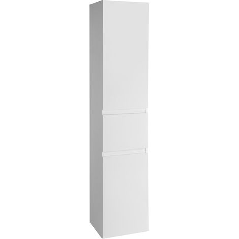 ALTAIR Meuble de rangement haut avec panier à linge 40x184x31cm, blanc (1/4)