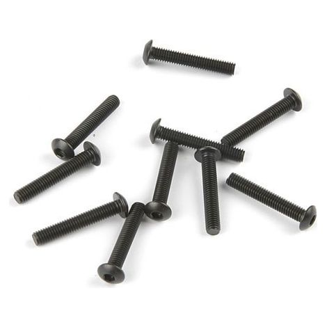 M3x18mm Hex Socket Button Head - Black (10pcs)