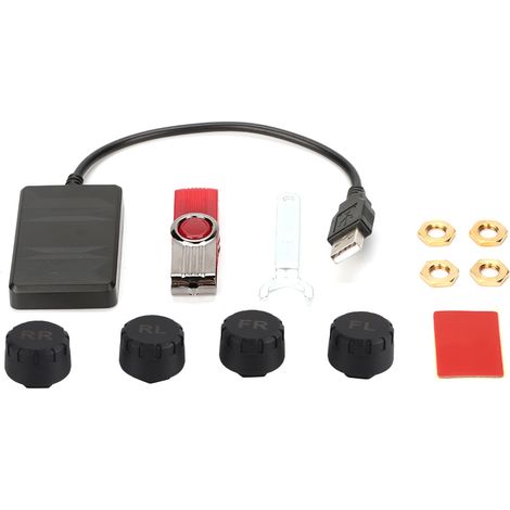 Système de surveillance de la pression des pneus USB de voiture Alarme de surveillance TPMS avec capteur externe pour la navigation Android (1/5)