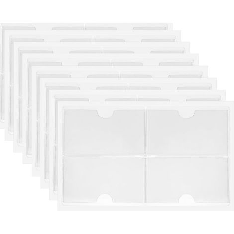 52 Pochettes Adhésives Transparentes 10x6cm, Porte-Étiquettes Autocollants pour Cartes de Visite, Bureau et Maison (1/5)