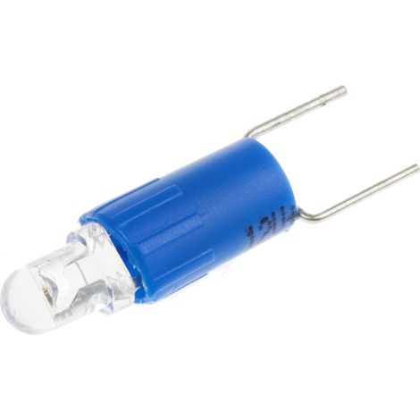 Voyant à LED, lampe 3 mm Bleu, 2 broches, 12V c.a. / V c.c. ( Prix pour 1 )